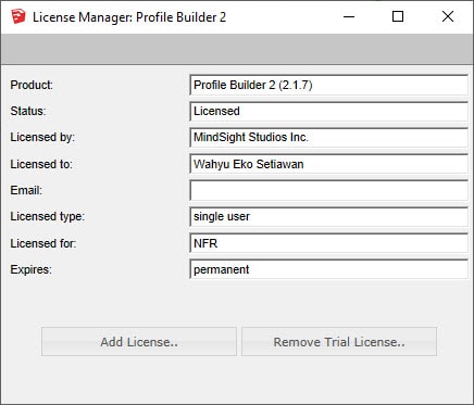 License Manager: Profile Builder 2