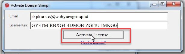 Activate License Skimp