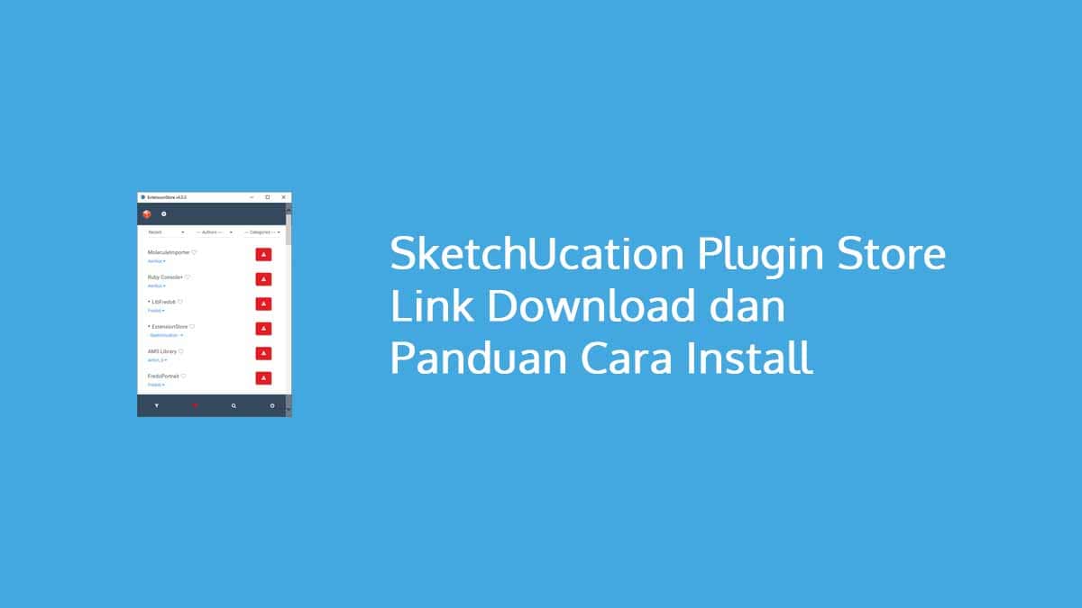 SketchUcation Plugin Store Link Download dan Panduan Cara Install
