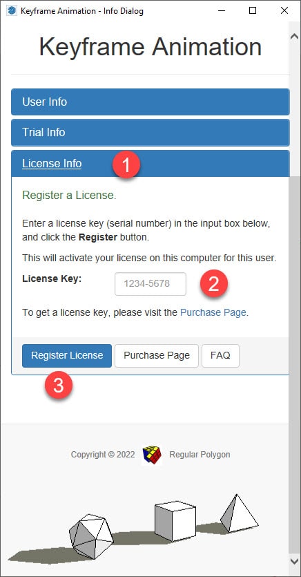 Keyframe Animation License Info