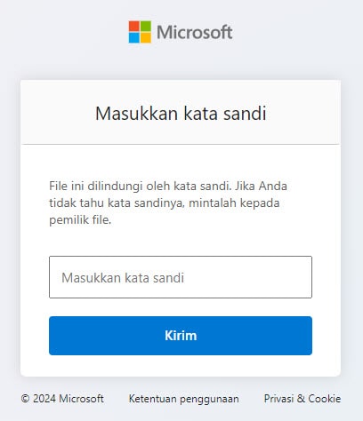 Form Kata sandi Microsoft OneDrive Wahyues GROUP